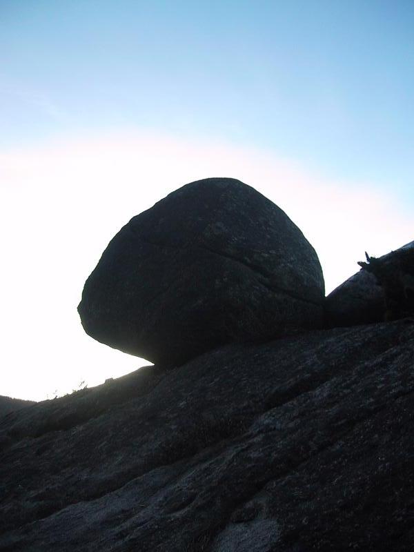 [Boulder and sky]