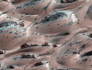 [Image of the Mars surface from NASA's HiRISE project]