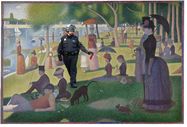 [Seurat's "Sunday Afternoon On La Grande Jatte", with U.C. Davics police Lt. John Pike pepper spraying the park denizens]