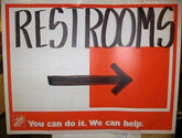 [Home Depot 'Bathrooms' sign - 'You can do it, we can help']