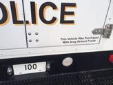 This vehicle was purchased with drug seizure funds