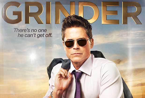 [Promo poster for a TV show with the tag line Grinder: There's no one he can't get off]